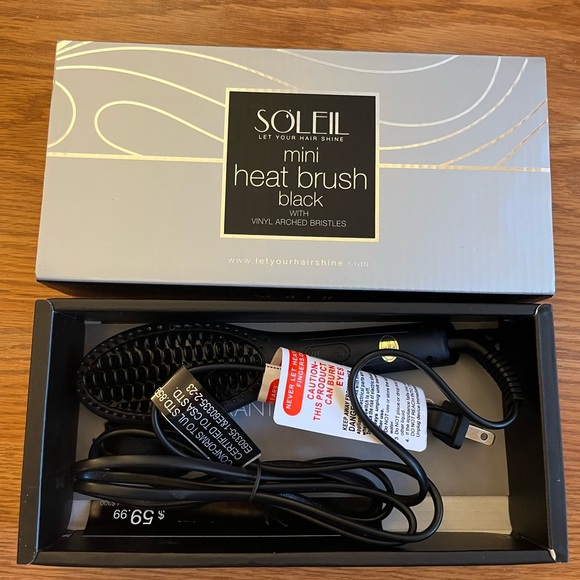 Soleil Mini Heat Brush (Black Color)  *NEW* - Picture 1 of 2